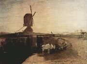 Joseph Mallord William Turner Grand Junction Canal at Southall Mill Windmill and Lock (mk31) oil painting picture wholesale